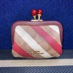 【新品❤︎レア】COACHコーチ★財布★がま口★キスロックコインケース★チェック赤 新品❤︎レア】COACHコーチ☆財布☆がま口☆キスロックコイン