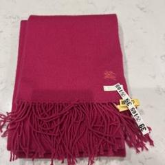 大幅値下げ！BURBERRYBLUE LABEL マフラー　美品　赤　ロング クレストブリッジチェックマフラー（マフラー・ストール