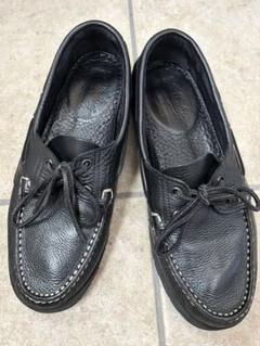パラブーツ◇MALO◇デッキシューズ◇ブラック◇6 1/2◇格安出品 Paraboot デッキシューズ 「別注」「Paraboot」 MALO/スエード