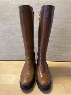 美品【現行】Gabor ガボール ロングブーツ キャメル ジップ 光沢23.5 美品【現行】Gabor ガボール ロングブーツ キャメル ジップ 光沢23.5