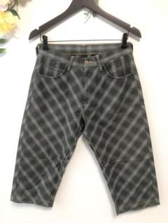 90s00s VANS 格子柄 立体 デザイン ワイドバギーデニムショーツ 90s00s VANS 格子柄 立体 デザイン ワイドバギーデニムショーツ