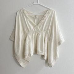 新品未使用 タグ付き ポンチョ ブラウス レース 森ガール フェアリーグランジ