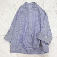 美品✨マカフィー バンドカラークロップドシャツ コットン