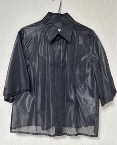 TOGA PULLA 半袖シャツ　ポリエステル　シアーシャツ TOGA PULLA 半袖シャツポリエステルシアーシャツ
