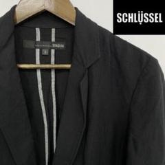 状態◎ SCHLUSSEL シュリセル カジュアルジャケット 麻混 L相当(3)
