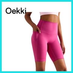 Oekki レディース バイカーショーツ YOGA ヨガ 股下10インチ