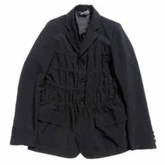 archive ブラックコムデギャルソン ポリ縮絨 ベルクロ ジャケット M 黒 archive ブラックコムデギャルソン ポリ縮絨 ベルクロ