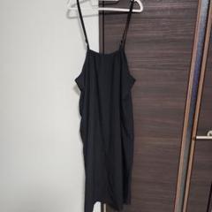 しまむら　黒のノースリーブロングワンピース