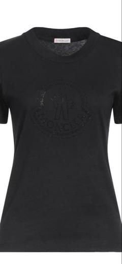ち*︎様 モンクレールストーンロゴ入り黒半袖Tシャツ 楽天市場】モンクレール Tシャツ 半袖 レディース トップス