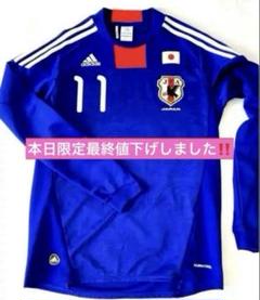 adidas サッカー 2004 日本代表 #11 三浦知良 長袖 ユニフォーム 日本代表 97年 フランスW杯予選 カズ 三浦知良 ホーム 半袖