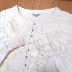 Samansa Mos2 サマンサモスモス 胸元メッシュレースと刺繍ワンピース