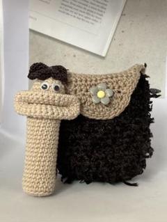 ハンドメイド かぎ針編み モンスター リップケース ポーチ
