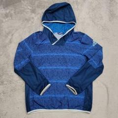 adidas　アディダス　ピステ　パーカー　ブルー　ロゴ