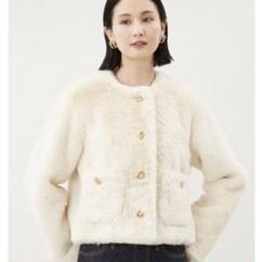 新品未使用Mila Owen グレー ファーコート ワンサイズ Mila Owen - ミラオーウェン フェイクファーコート ベージュ Sの