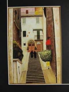 荒木淳一、【ナザレ】、希少な額装用画集画、新品高級額 額装付