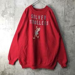 Y2239古着　トレーナー　スウェット　ラグラン　赤　90s Y2K