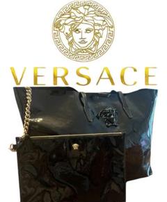 極美品】VERSACE ヴェルサーチ トートバッグ エナメルレザー
