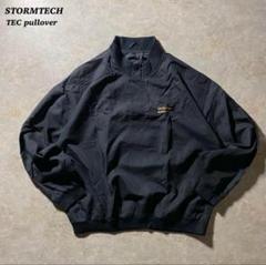 STORMTECHヘンリーネックプルオーバー Lブラック黒刺繍ロゴCBOY古着