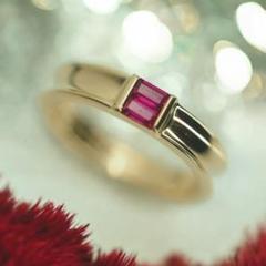 R275 TIFFANY&Co. ティファニー　スタッキング天然ルビーリング R275 TIFFANY&Co. ティファニースタッキング天然ルビーリング