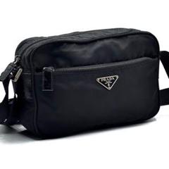 【良品！✨】PRADA プラダ ショルダーバッグ キルティング 三角ロゴ 黒 三角ロゴ ショルダーバッグ レザー ブラック K44 - メルカリ