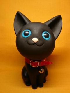 ネコ 猫 黒猫 オブジェ 置物 インテリア 工芸品 美術品 A1381