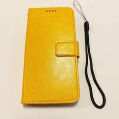 iPhone 13用 手帳型 スマホケース イエロー