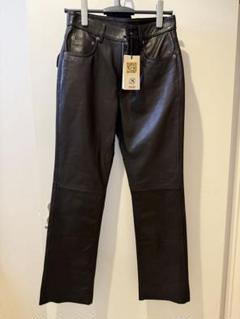 未使用GOLDEN GOOSE ブラックレザー フレアパンツ