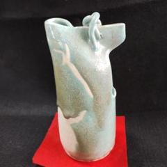忠七陶房　手作り陶芸作品 一輪挿し 　信楽