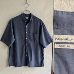 世界有名な 美品 steven alan BOLD FIT リヨセル バンドカラーシャツ - メルカリ トップス