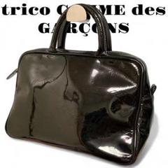 ★トリココムデギャルソン・エナメルバック・ 本革100％・黒 tricot COMME des GARCONS トリココムデギャルソンtricot