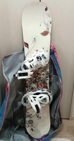 SALOMON 中古 スノーボード140 水色 ビンディング カバー付 ☆スノーボード＋バインディング＋ブーツ 3点セット キッズ