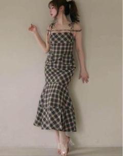 ワンピース andmary Cecily check long dress andmary on X: 