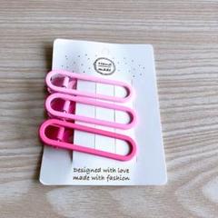 ヘアクリップ 3ピース メタルヘアクリップ