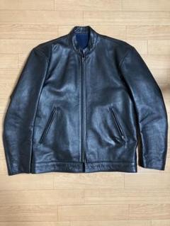 黒 レザー シングルライダースジャケット