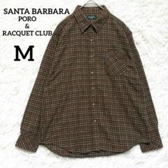 SANTA BARBARA POLO メンズ長袖ネルシャツ 綿100% M