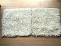 ニトリホワイトラメファー クッションカバー 45cm2枚セット