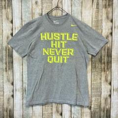 H79 ナイキ HUSTLE HIT NEVER QUIT ネオンロゴTシャツ