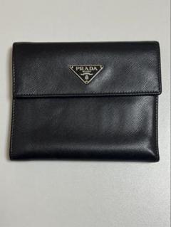 最安値 0時まで出品 PRADA 早い者勝ち 三つ折り財布ブラック プラダ 小物