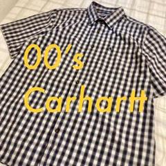 好配色 XL 00s カーハート チェック 半袖 シャツ carhartt