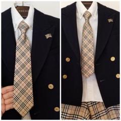 BURBERRY LONDONチェック柄長袖シャツ 110A 蝶ネクタイ手作り