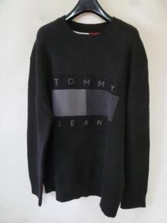 (669)TOMMY JEANS トミージーンズ コットン ニット M 長袖 黒