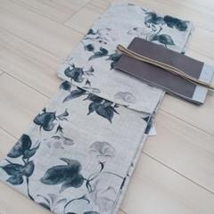 新品☆呉服屋♪吸水速乾！大人上品な朝顔 モダンなスレンダー夏