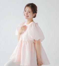 ZOZO限定アイテム】バックリボンボリュームスリーブジャガード