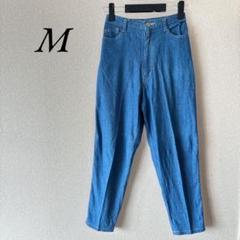 【美品】ハイウエストストレートデニムパンツ 腰まわりゆったり レディース
