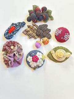 ✨【縮緬細工】　ブローチ　まとめ売り　⭐️7店セット