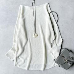 Plage プラージュ ヨコアミ ボートネックニット プルオーバー オフホワイト Plage プラージュ ヨコアミ ボートネックニット プルオーバー