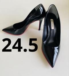 美品✨ダイアナ エナメル ポインテッドトゥ パンプス 黒 レッドソール 24.5 ダイアナ DIANA パンプス （黒エナメル） -アウトレット通販