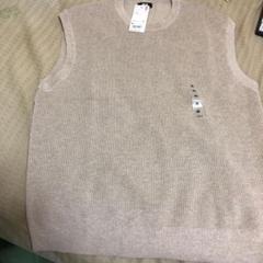 新品 ユニクロ オーバーサイズクルーネックベスト M
