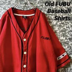 FUBU ビンテージ ベースボールシャツ 古着 フブ デカロゴ 刺繍ロゴ