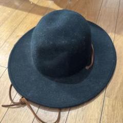 【美品】ブリクストンハット ブラックフェルト Brixton/Swindle Hat（ブリクストン ウールフェルトハット